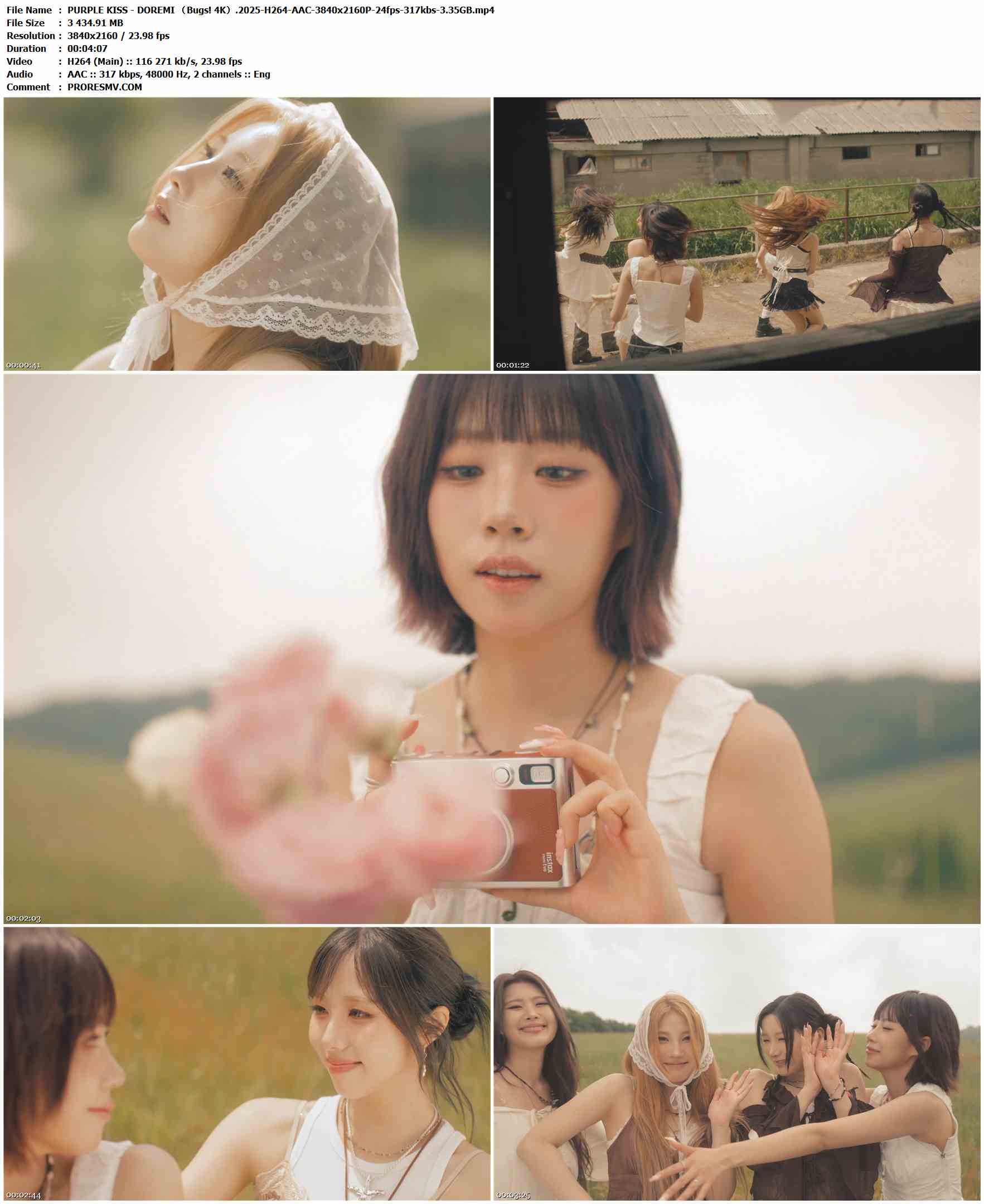 PURPLE KISS - DOREMI （Bugs! 4K）.2025-H264-AAC-3840x2160P-24fps-317kbs-3.35GB官方MV_高清MV